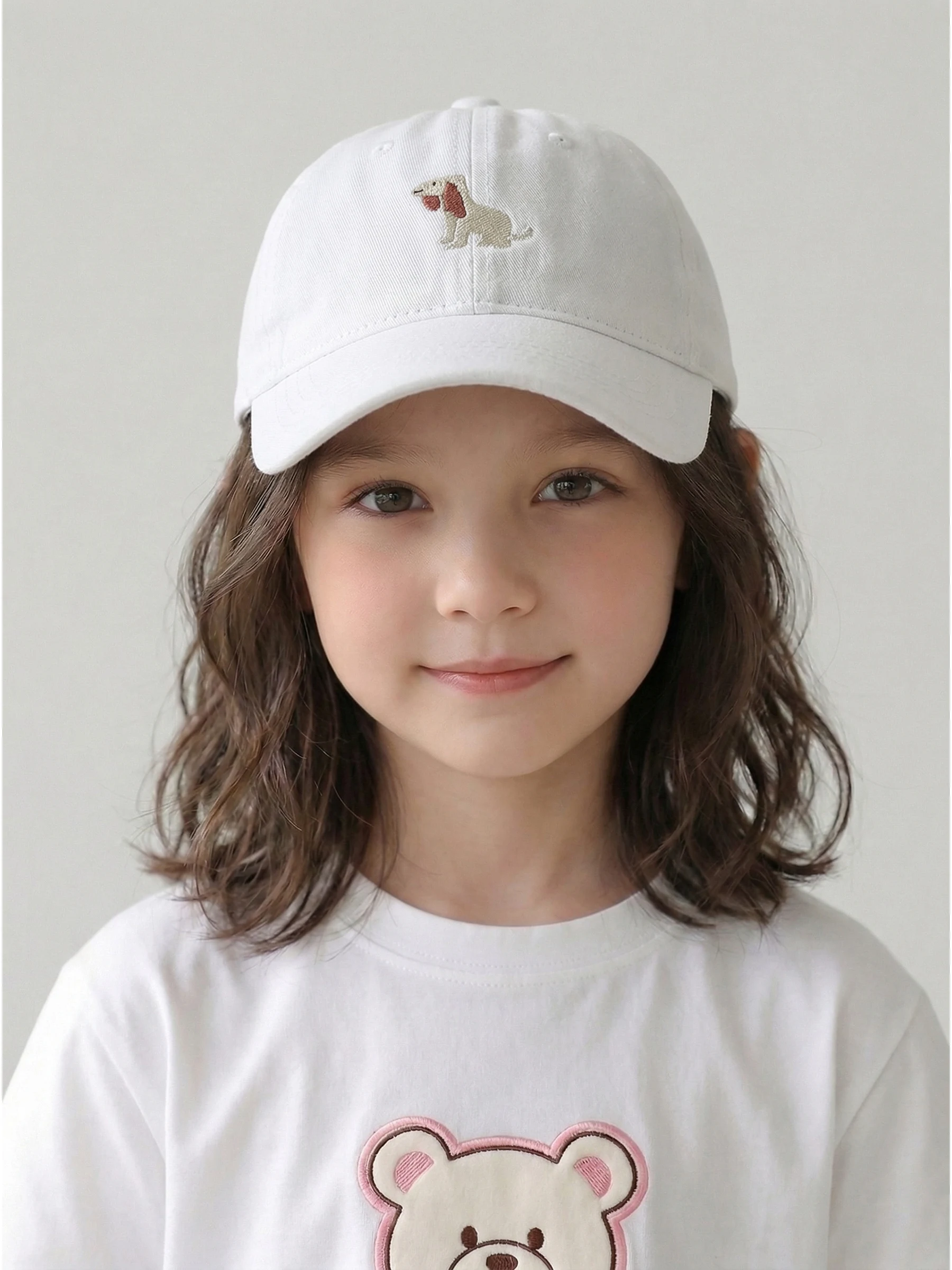 naits-keits-キッズ野球帽漫画かわいい刺繍犬サンガードキャップ男の子ベビー曲げ可能なつば帽子綿春シーズン