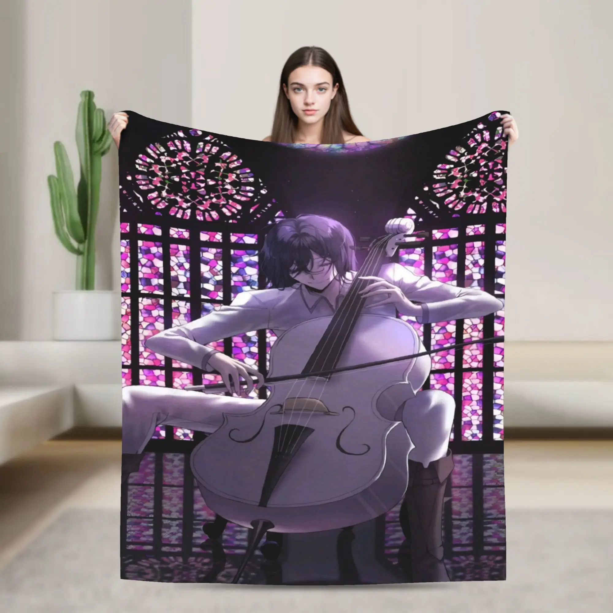 Fyodor D From B-Bungo Stray Dogs Blanket  Travel Office Flannel Bedding Throws For Outdoor Warm Soft Custom Quality Bedspread
