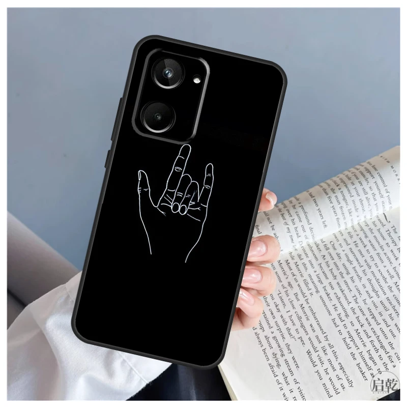 Rock Roll Skull For Realme 11 8 9 10 Pro Plus GT Neo 5 3T 2T C11 C21 C25 C21Y C31 C30 C33 C35 C55 Case