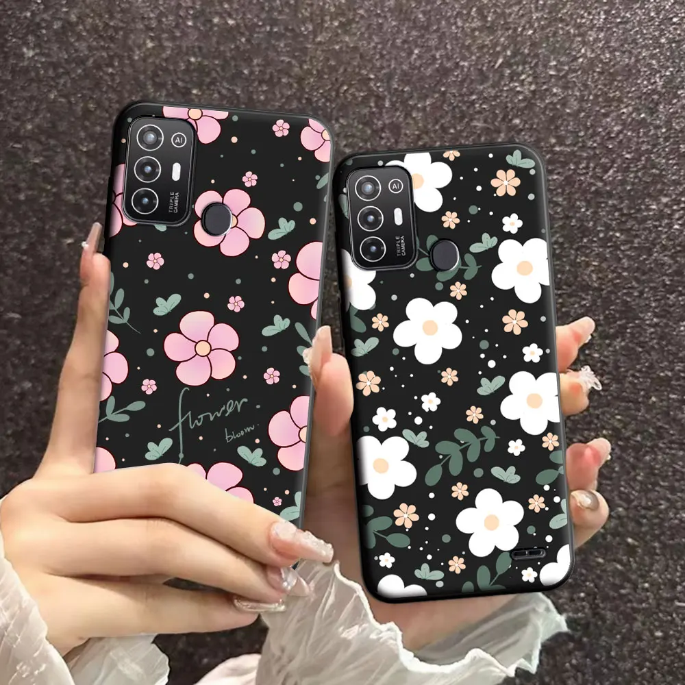 For ZTE Blade A52 Lite a52 Case Natural Soft Silicone Beauty Floral TPU Phone Case For ZTE Blade A53 Pro Back Cover Protector