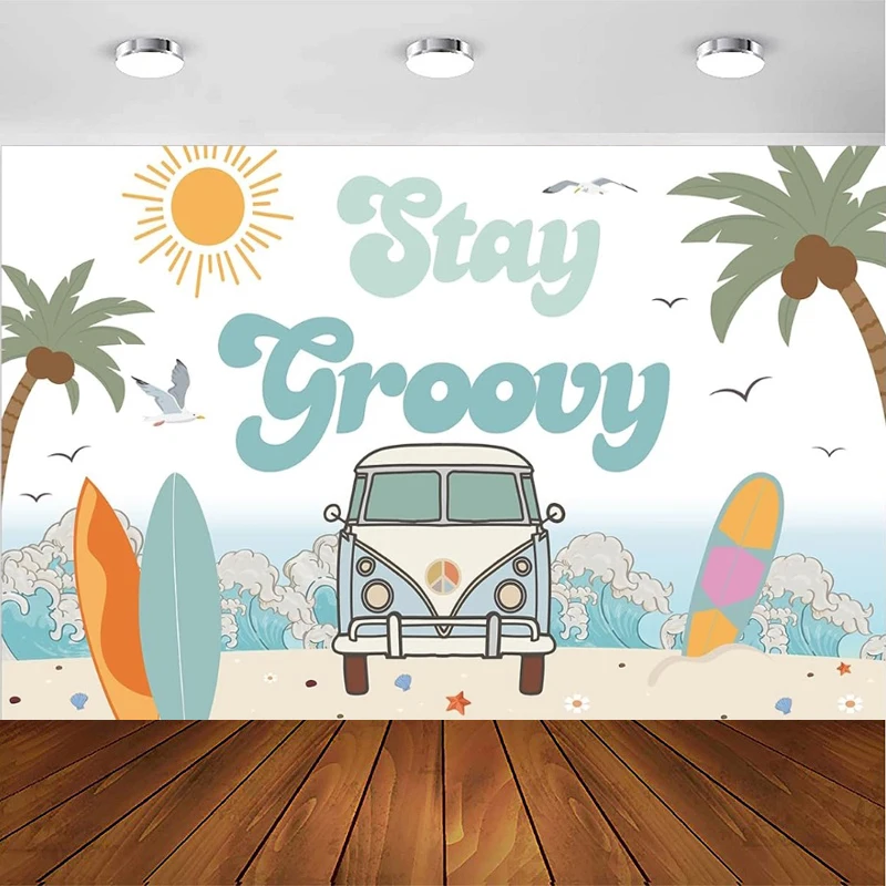 

Фон для фотосъемки в стиле хиппи, автобус, красочная краска, фон для автомобиля для тематической вечеринки, забавные крутые игровые принадлежности, реквизит для будки, баннер