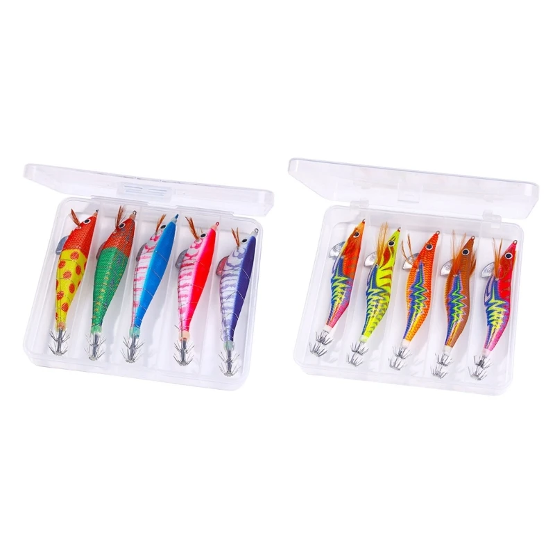 

YY 5Pcs Floating Squid Jigs Hook Artificial Shrimp Baits Fishing Squid Lure Artificial Baits for Fishing Squid Octopuses