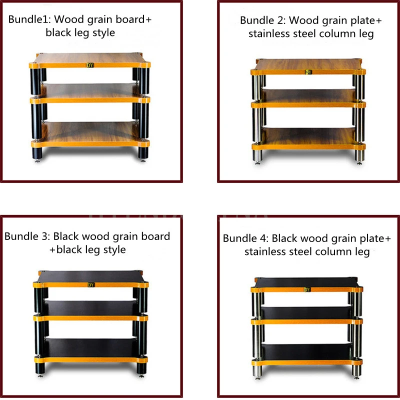 DY-015 Split Version Audio Table HiFi Speaker Solid Wood Amplifier Rack Cabinet Speaker Audio Equipment BracketTripod Shot Nail