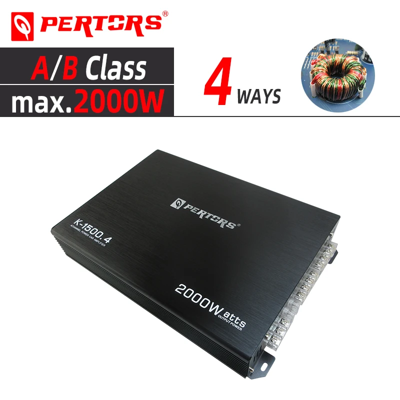 

Car Audio Amplifer Power 4 Channel Amplifier QPERTORS K-1500.4 FOUR Channel Amplifer