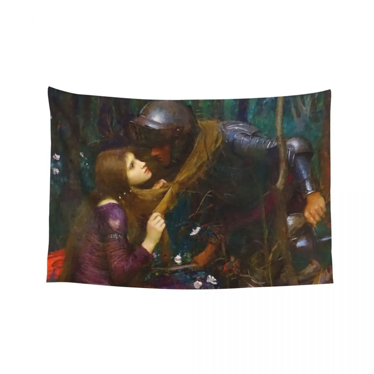 

La Belle Dame Sans Merci - John William Waterhouse Tapestry Mushroom Carpet Wall Decoration For Rooms Room Decor Tapestry