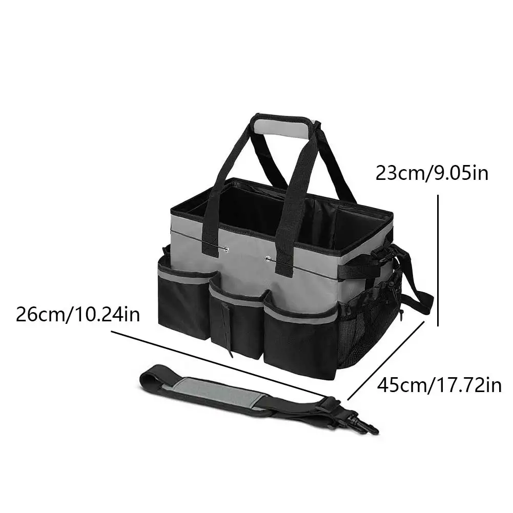 

Cleaning Caddy Bag with Handle Cleaning Tool Organizers Multi Pocket Storage Tote Bag Under Sink Car Cleaning Tool Organizer Bag