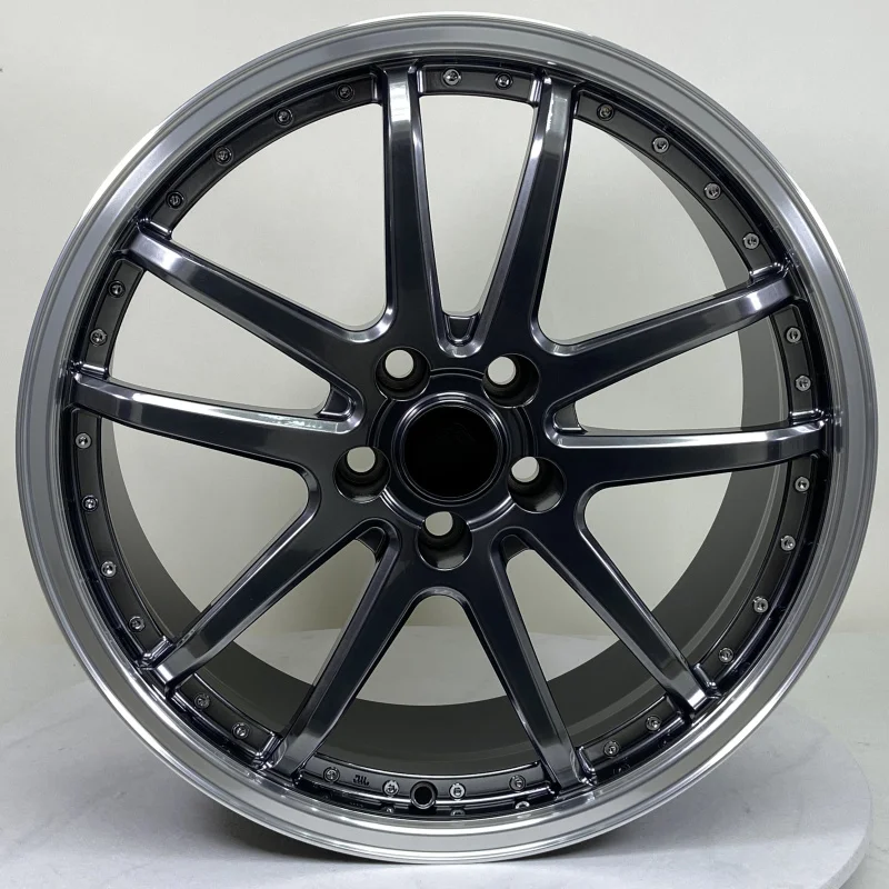 High Quality Two-Piece Forged Aluminum Alloy Mesh Style Racing Car Wheel Customizable ET 25mm 30mm 35mm 40mm Auto Upgrade Access