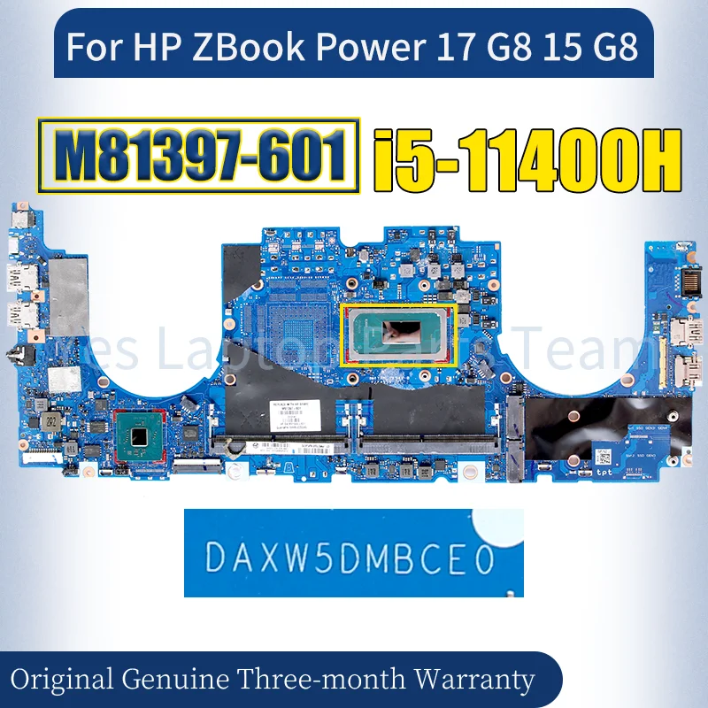 DAXW5DMBCE0 For HP ZBook Power 17 G8 15 G8 Laptop Mainboard M81397-601 SRKT1 i5-11400H Notebook Motherboard 100％ Tested