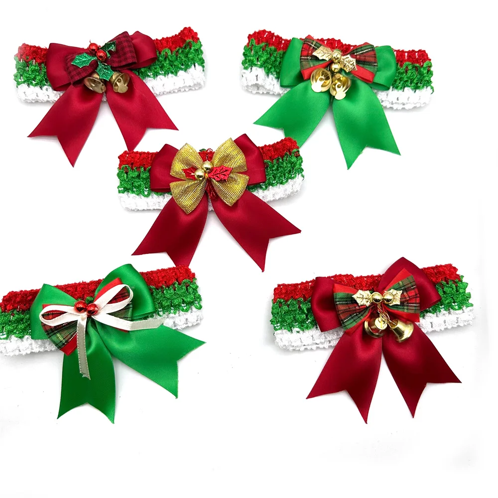 30/50 Stück Hunde-Fliege für Haustiere, Weihnachts-Hundeschleife, elastische Welpen-Halsbänder, Katzenhalsketten, Haustierpflege-Zubehör für Hunde – Detail 9