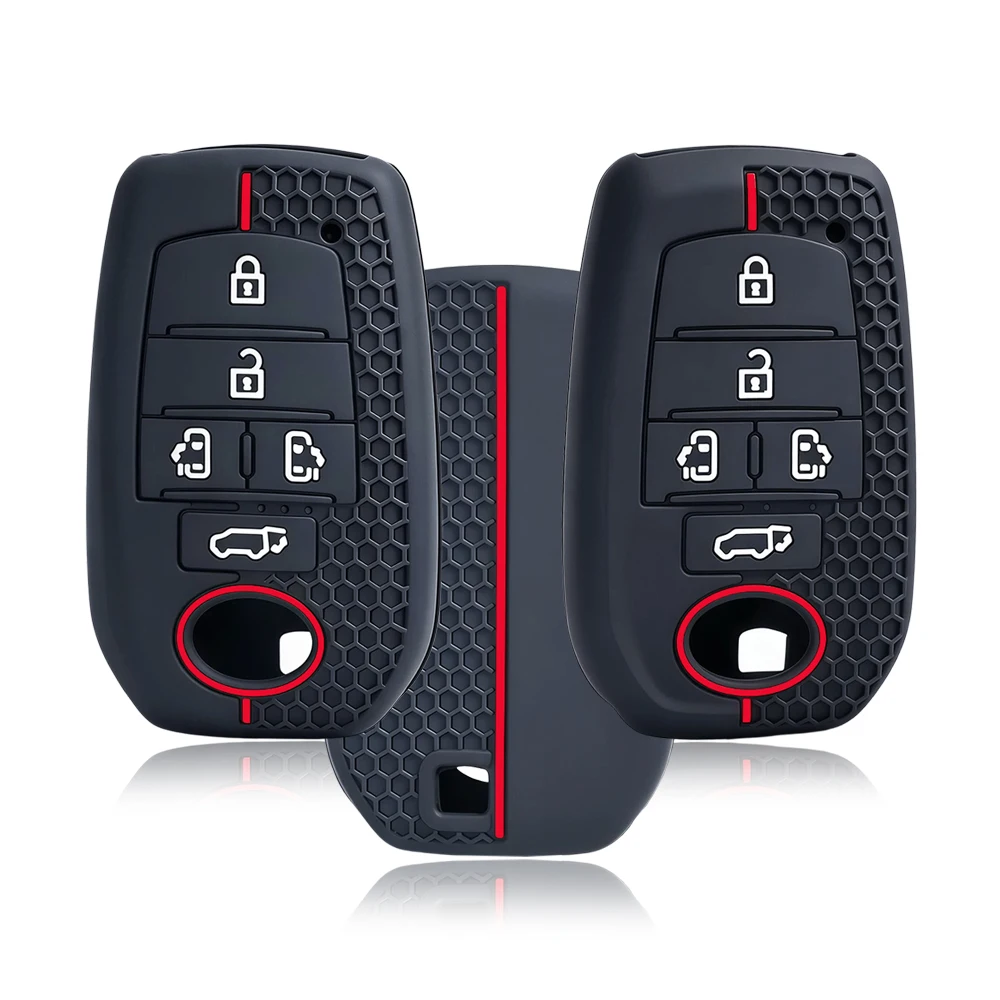 5 Buttons for TOYOTA Sienna RAV4 VENZA Mirai Hybrid Vehicles Alphard PREVIA Voxy Smart Remote Key Case Silicone Car Key Cover