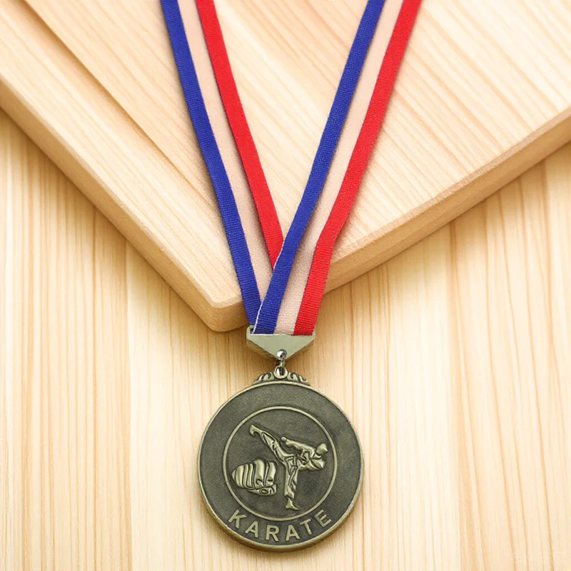 

Premium Metal Medal for Awards Zinc Alloy Material Rust Resistant Hanging Medal for Karate Tournaments Decoration