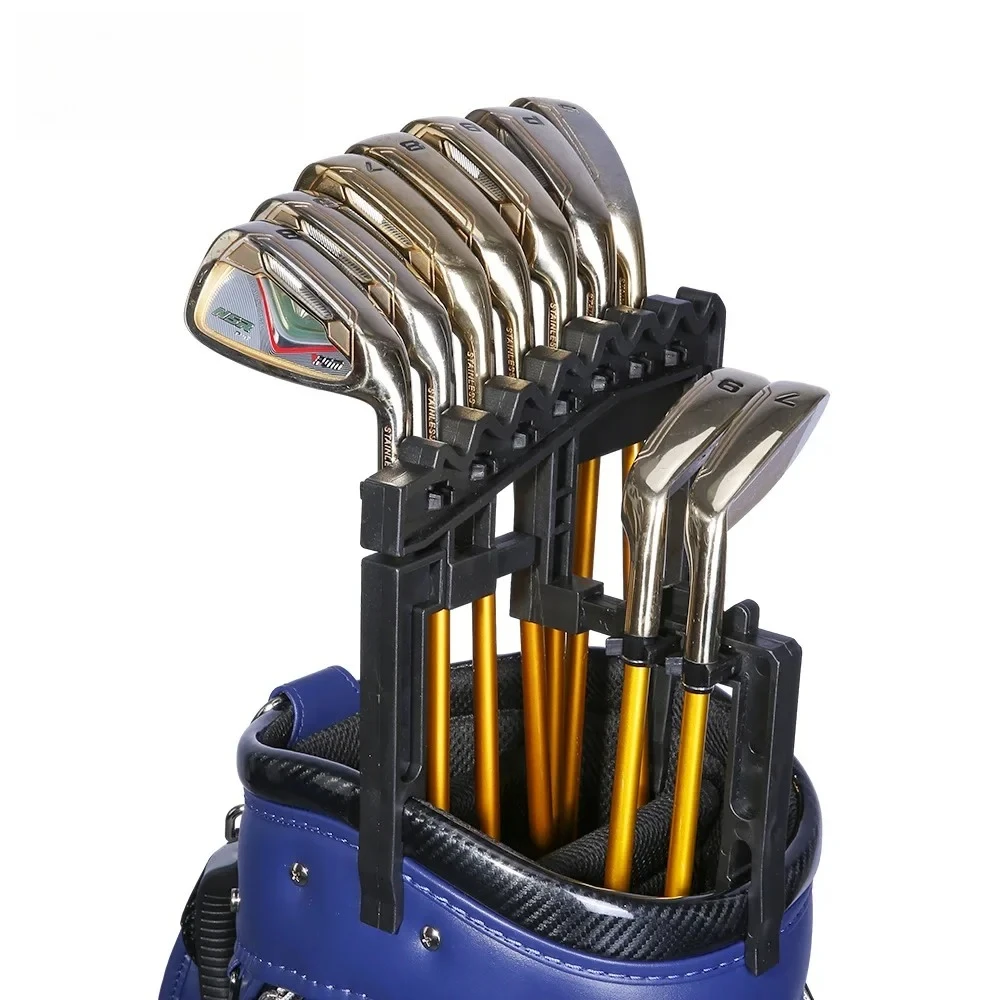 Soporte para Palos de Golf, con Capacidad para 9 Palos de Hierro, Reduce Colisiones con la Cabeza del Palo, Ancho Ajustable, Ayuda para el Entrenamiento ZJ018