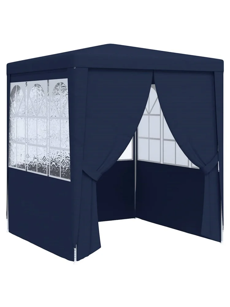 Empfangszelt mit Seitenwänden, 2,5 x 2,5 m, blau, 90 g/m² Familien-Campingzelt, tragbares Faltzelt, Sonnenschutz, wasserdichte Pergola