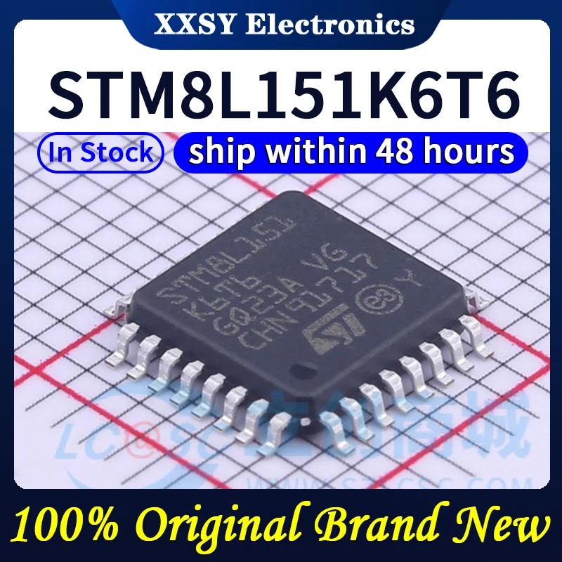 STM8L151G6U6 STM8L151K6T6 STM8L151C6T6 STM8L151C8T6 STM8L151C8U6มีคุณภาพ STM8L151R8T6 100% ใหม่