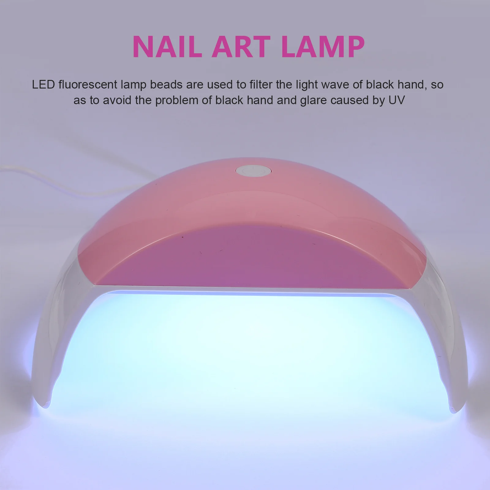 Lampada professionale per nail art da 48 W Mini essiccatore portatile per smalto gel per un asciugatura rapida del manicure con una distribuzione uniforme del calore ed elegante