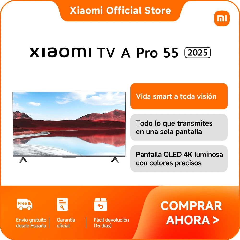 Official | Xiaomi Tv a Pro 55 2025, 4K Qled Screen, Dolby Audio