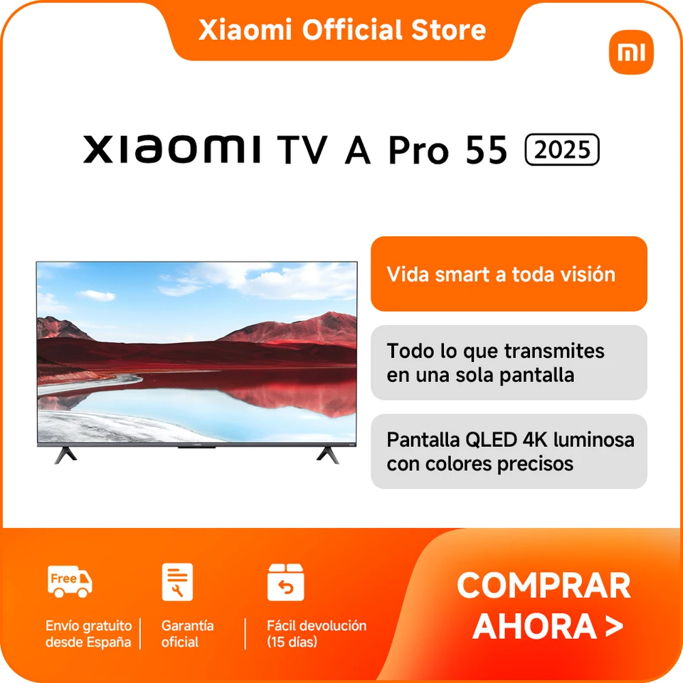 Official | Xiaomi Tv a Pro 55 2025, 4K Qled Screen, Dolby Audio