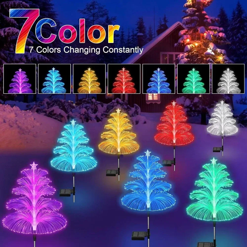 Solar Flowers Lights Waterproof Outdoor 7 Color Changing Jellyfish Garden Decor Solar Lawn Lights for Yard Christmas Solar Lamp