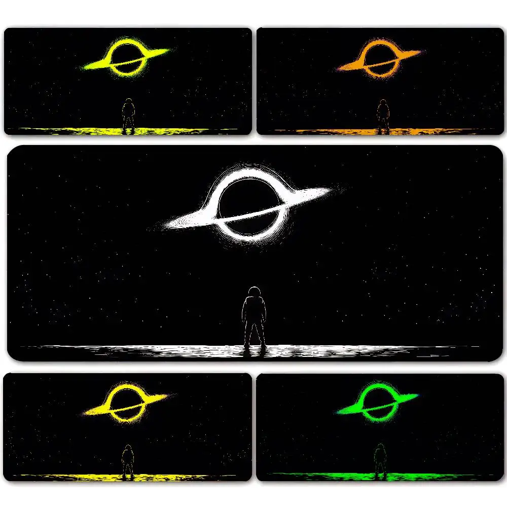 Astronaut Printing Black Pattern Keyboard Mat Rubber Non-slip Mousepad Pc Gaming Accessories Mouse Pad Office Carpet XL Mausepad