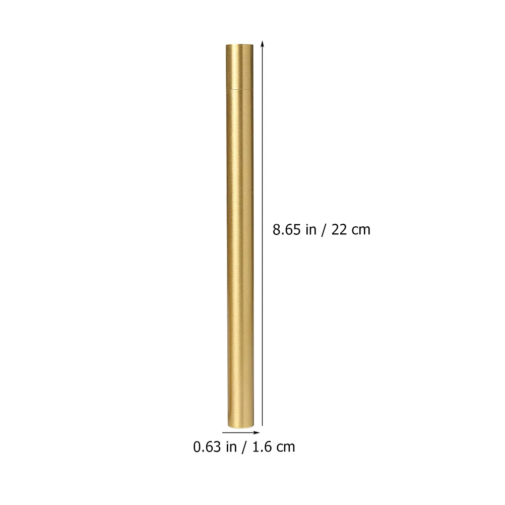 

2Pcs Incense Stick Holder Brass Storage Tube Portable Sealed Lid Incense Container Lightweight Stick Case