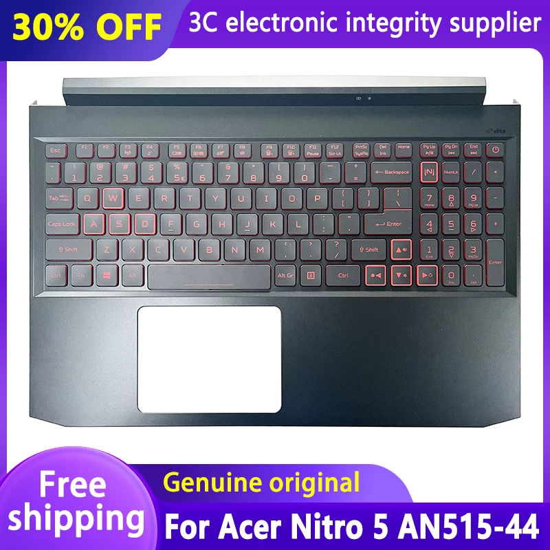 

Original New Red Backlit US Keyboard For Acer Nitro 5 AN515-44 Laptop with Backlit Palmrest Upper Cover Replacement keyboard