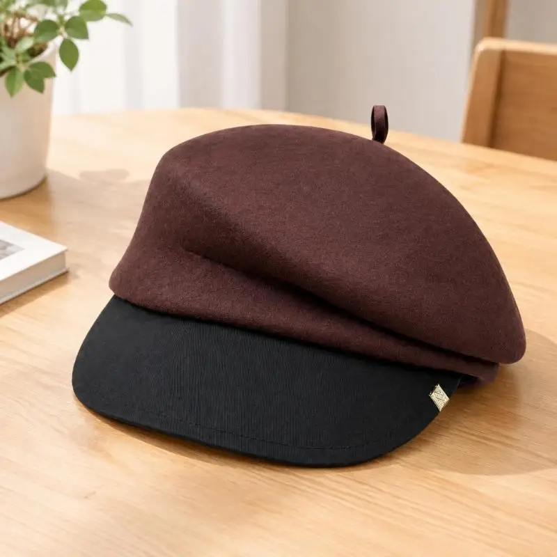 R7UF Front-Bill Cap with a Mixed-Texture Accent for Fall Wear