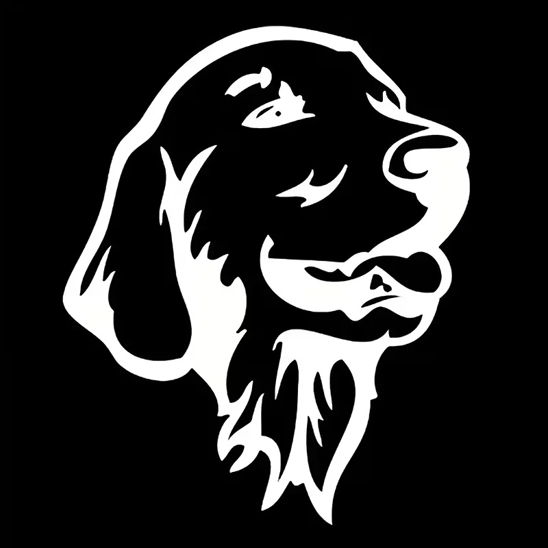Cute Golden Retriever Dog Head Car Decoration Waterproof Removable Sticker for Trunk, Window, And Body