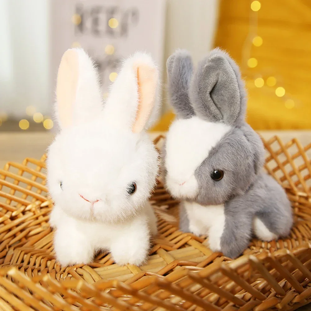 14cm Cute Bunny Cartoon Animal Dolls Stuffed Long Ear Rabbit Soft Plush Toys Sleeping Children Baby Birthday Gift for Kids