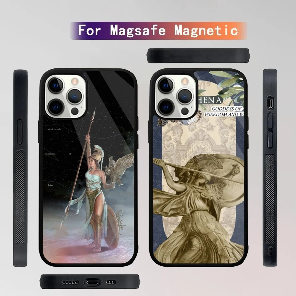 Abstract Greek Mythology Athena Phone Case For iPhone 15,14,13,12,11,Plus,Pro,Max Mini Magsafe Magnetic Wireless Charging