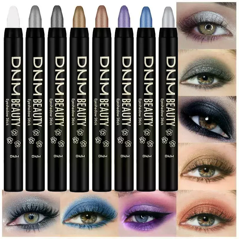 Multi Use Pearlescent Eyeshadow Stick 1Pcs 16 Colors High Pigmented Eyeshadow Pencil for Eyeliner Highlighter Use