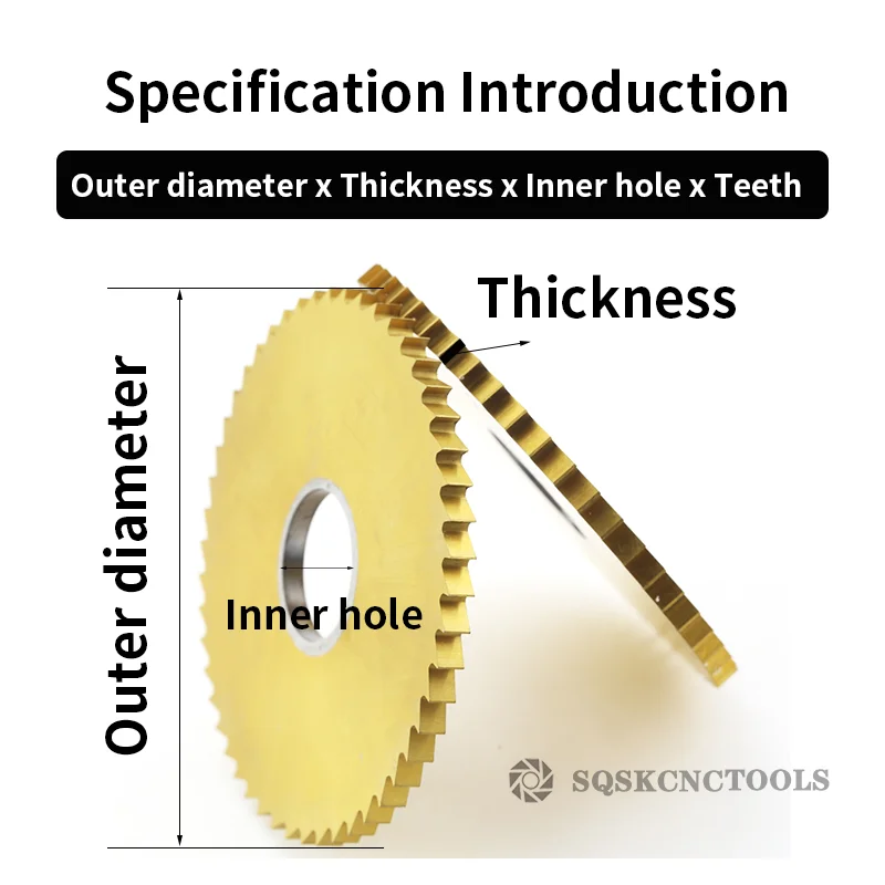 40mm-300mm High speed steel circular saw , notch milling blade, cobalt-containing titanium plated, outer diameter