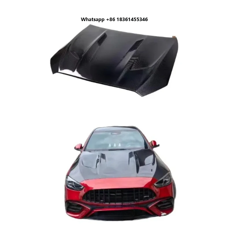 High Quality Carbon Fiber Hood for C Class W206 2022- Engine Cover