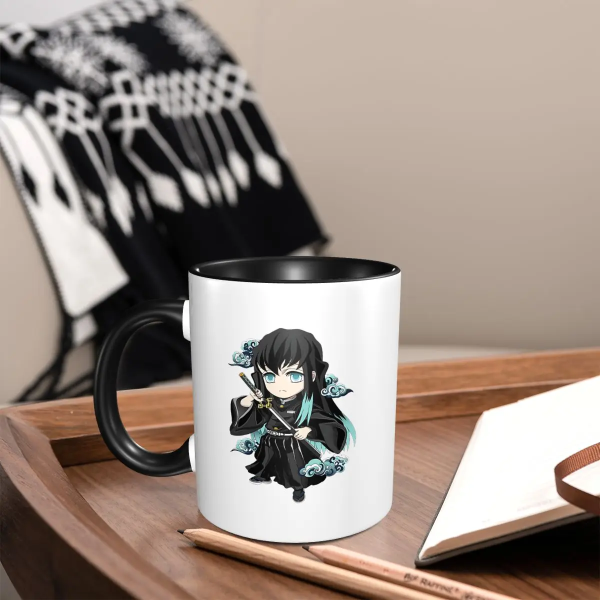 

Chibi Mist Pillar Muichiro Tokito Mug Funny Ceramic Coffee Cups Tea Mugs Milk Cup Drinkware Gifts for Friends