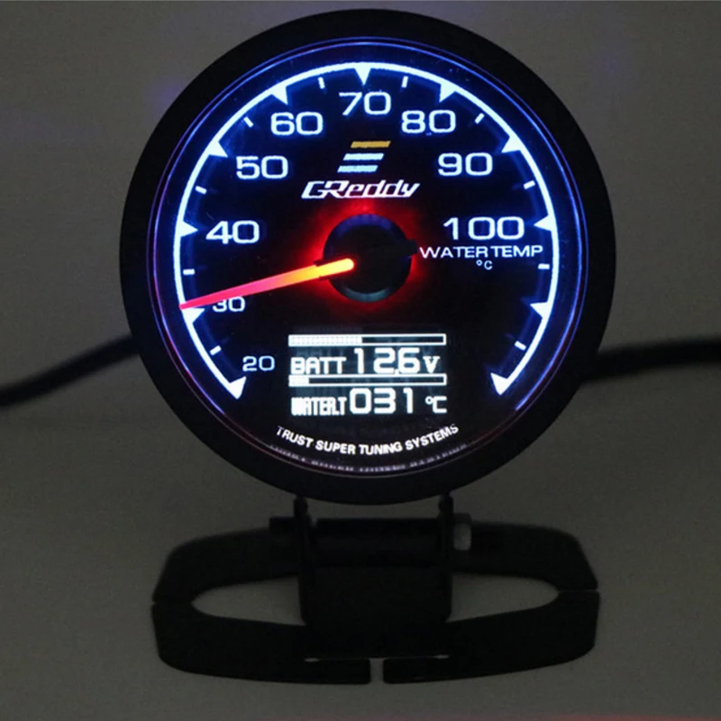 Boost Gauge Greddi 62mm 7 Colors Car Meter Multi D/A Digital Display Water Temp Gauge 2.5 Inch