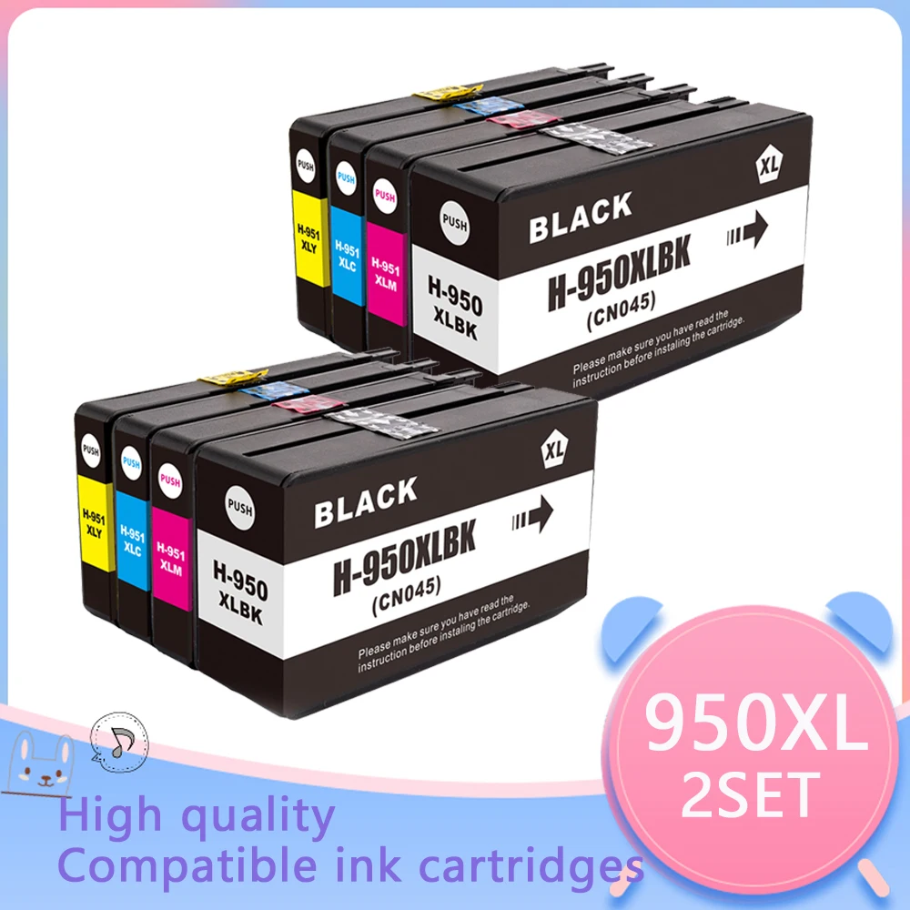 950XL 951XL 950 951 Cartuchos De Tinta compatíveis Para HP Officejet Pro 8100 8600 8610 8615 8620 8625 251dw 276dw para HP950