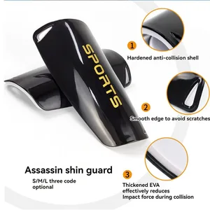 Loogdeel caneleiras de futebol protetores almofadas luz meia inserção placa menino treinamento de futebol legging suporta caneleiras 6 principais vendas caneleira e meiao - №2