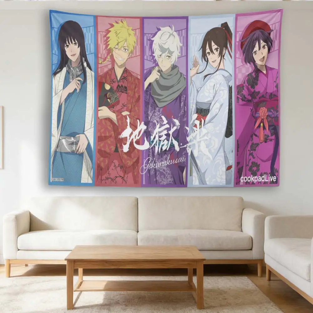 G-Galgame Super Niedlicher Wandteppich im Rosa Design - Wandbehang für Schlafzimmer & Studentenwohnheim, 2D Anime-Charakter Dekoration