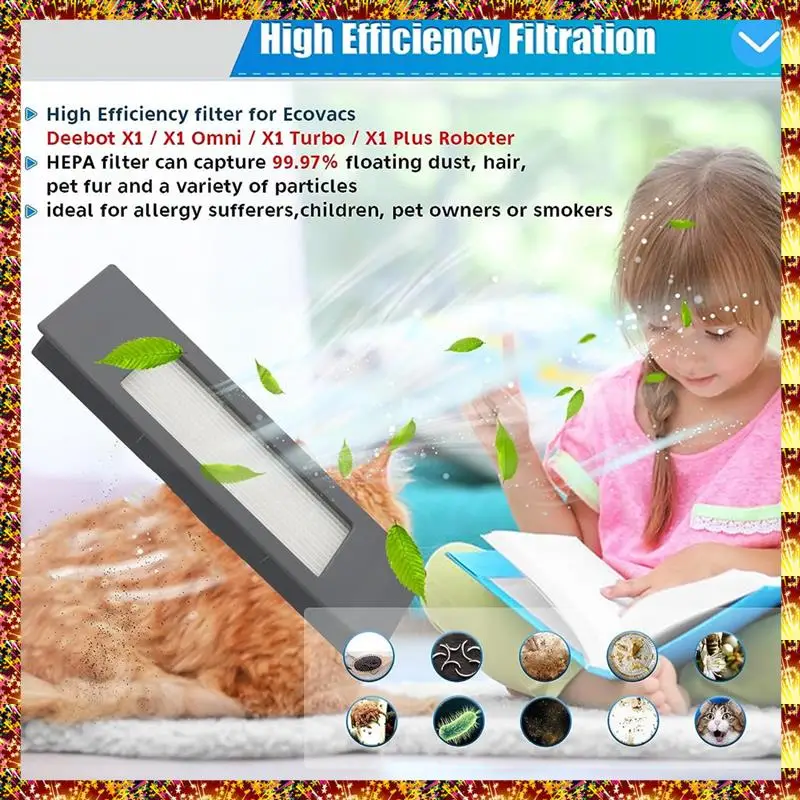 AGOUP Accesorios para Ecovacs Deebot N8/+/Pro/Pro+ OZMO T8/T8+AIVI/AIVI+/T9/T9+ Aspiradora, Repuestos para Deebot N8