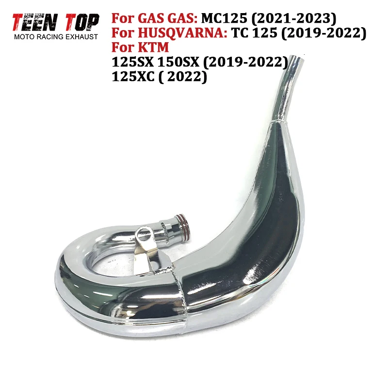 Tubo de escape OEM para motocicleta todoterreno Husqvarna TC125, colector de escape para GASGAS MC125, codo de escape MC TC 125, tubo delantero de escape para moto.