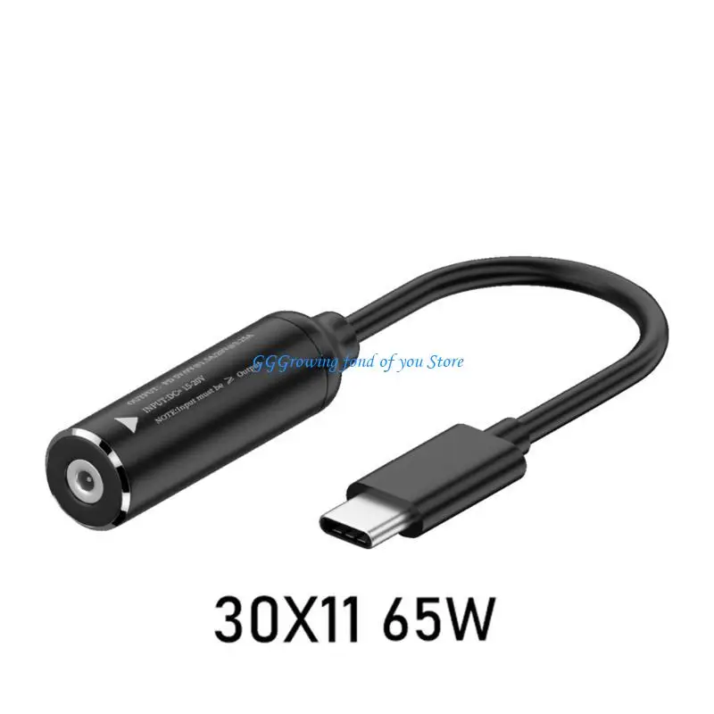 

H9EB 65W DC6.0x3.7mm/6.3x3.0mm/6.5x1.4mm/7.4x0.6mm/7.9x0.9mm/3.5x1.35mm/4.0x1.35mm Power Charging Adapter Cord to Type-C