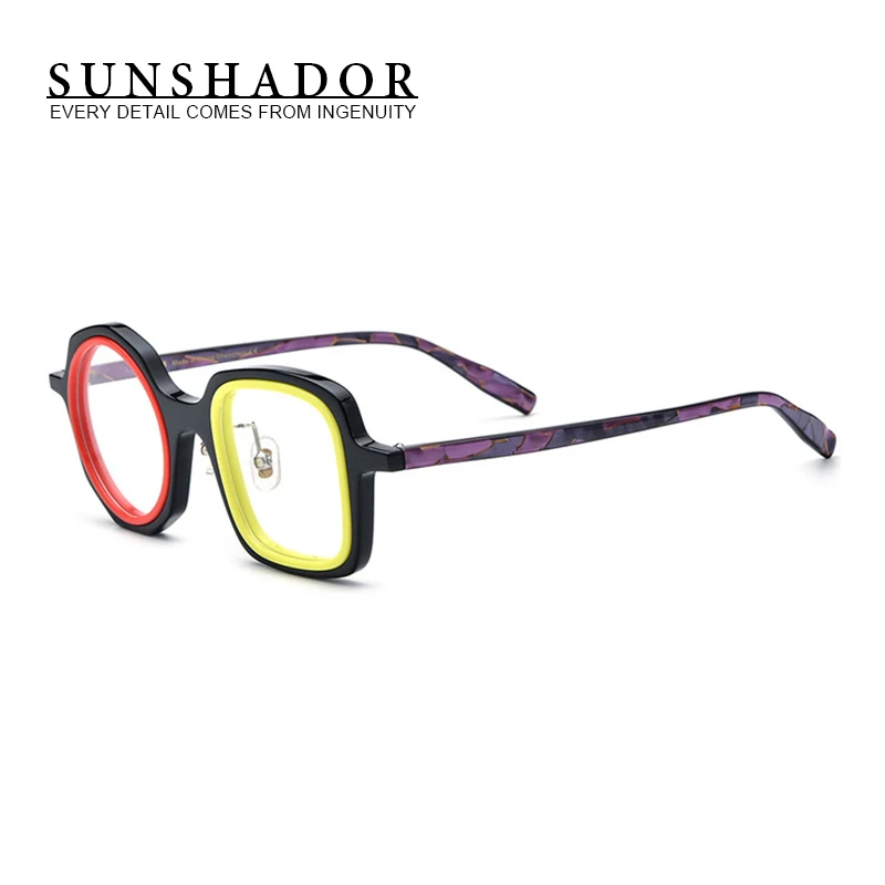 

Youth niche acetate glasses frame men Reading myopia prescription presbyopia eyeglasses Handmade unique shape eyewear