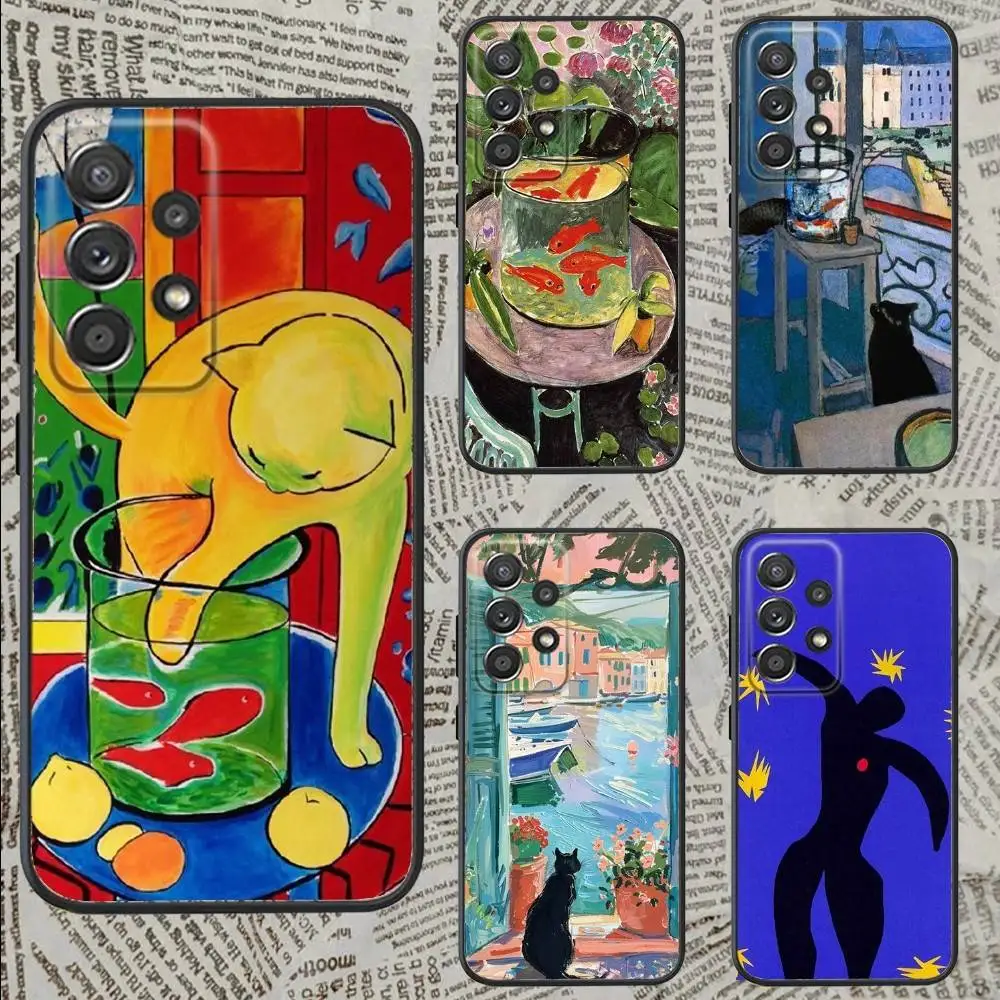 

H-Henri-is Art Matisse-es Phone Case For Samsung S25,S24,S21,S22,S23,S30,Ultra,S20,Plus,Fe,Lite,Note,10,9,5G Black Cover
