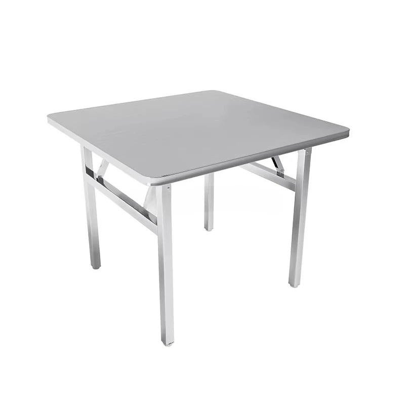 80Cm stainless steel folding table corrosion resistant desktop outdoor restaurant warehouse banquet 4-8 people