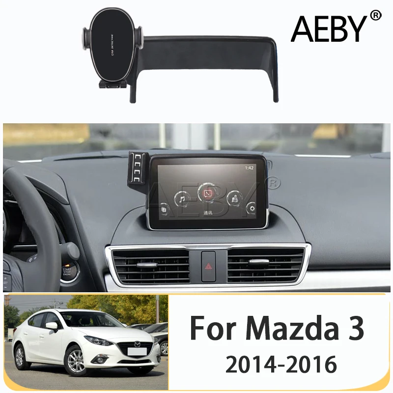 Mobile Phone Holder Car For Mazda 3 BM BN 2017 2018 Stable Clip-On GPS Bracket Navigation Stand Base Special Auto Accessories