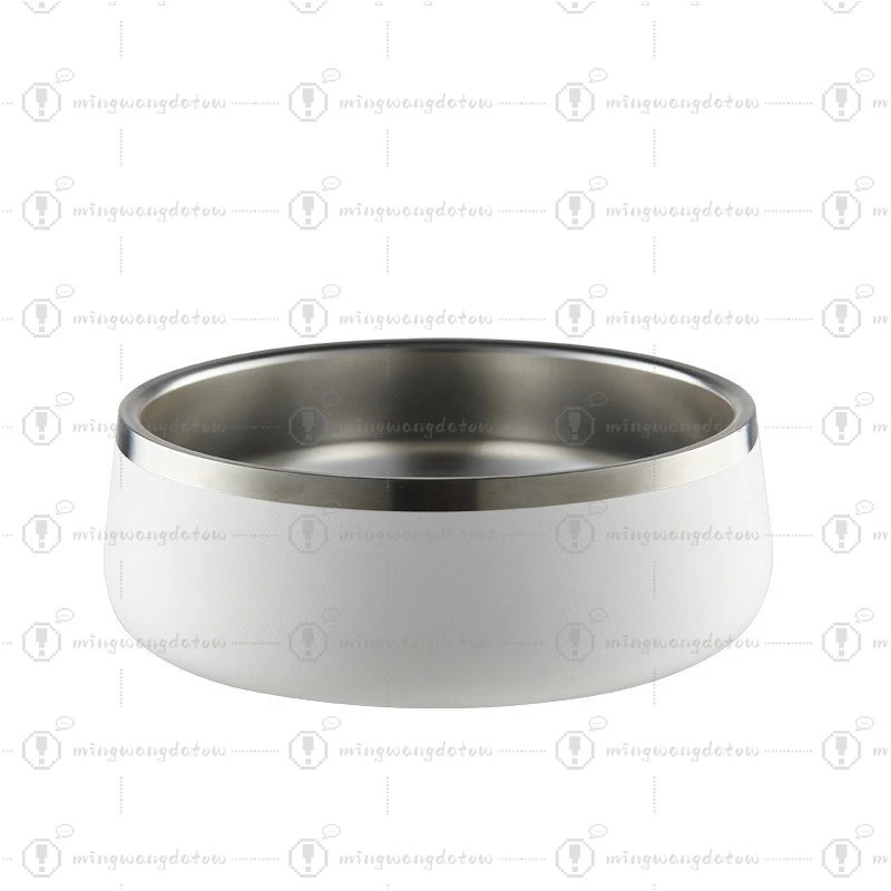 Double Layer Stainless Steel Pet Bowls for Dogs Cats, Non-Slip Unbreakable Food Water Feeder