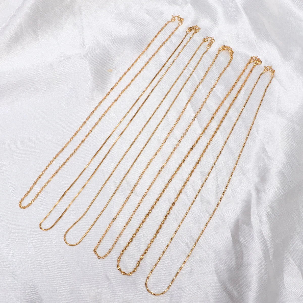 6Pcs Golden Metal Necklace Women Jewelry Durable Not Easy to Oxidize Fade Match Most Outfits Women Necklace Jewelry Making Chain
