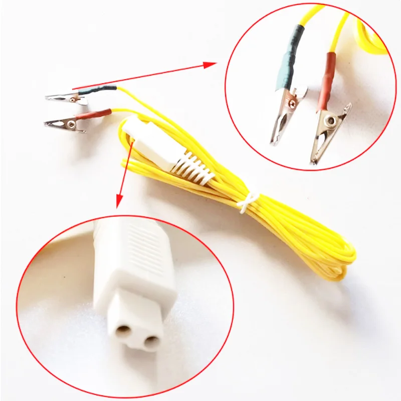 4PCS Output Wires KWD808I Pulse Therapy device Output Wire Crocodile Clip Wire 1.5m Accessories Needle Cables Acupuncture Patch