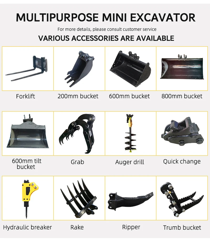 【Offiziell】 1,8-Tonnen-Mini-Raupenbagger CE EURO5 EPA Hydraulischer Bagger für Bau- und Landwirtschaftsarbeiten – Detail 6