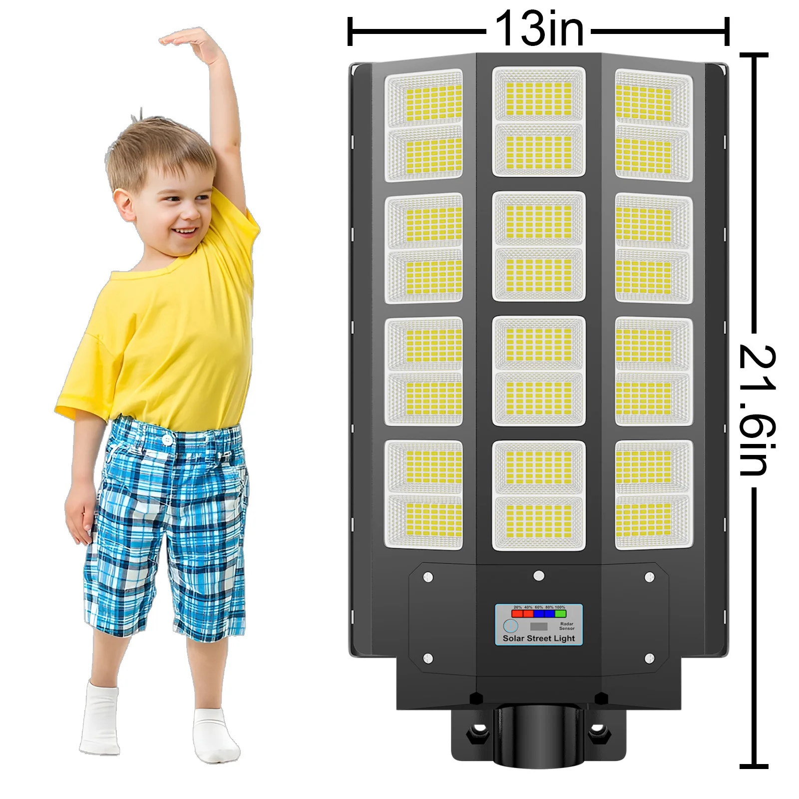 

6000W Outdoor Solar LED Garden Light - IP65 Waterproof, Motion Sensor, Auto-On at Dusk