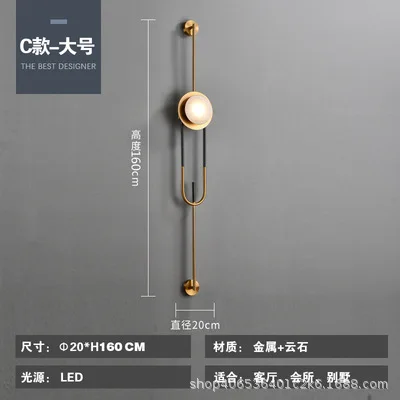 

Каменный настенный светильник, постмодернистский роскошный креативный минималистичный художественный выставочный зал, витрина, акцент для гостиной, настенный прикроватный светильник